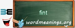 WordMeaning blackboard for fint